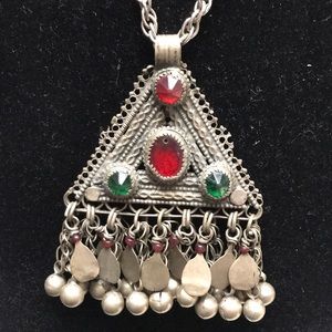 Long heavy necklace with bells